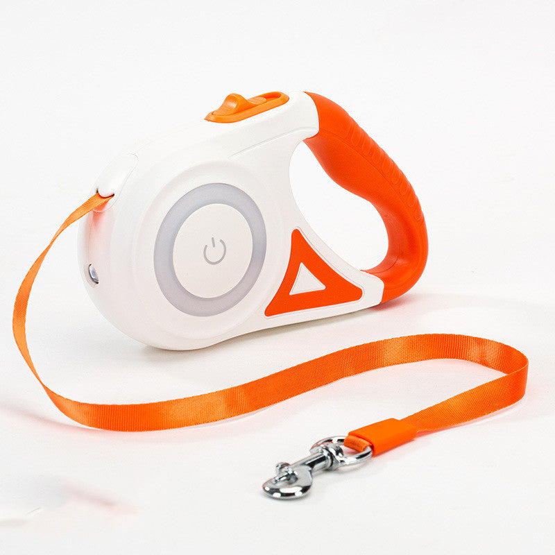LED Retractable Dog Leash – Orange 5M