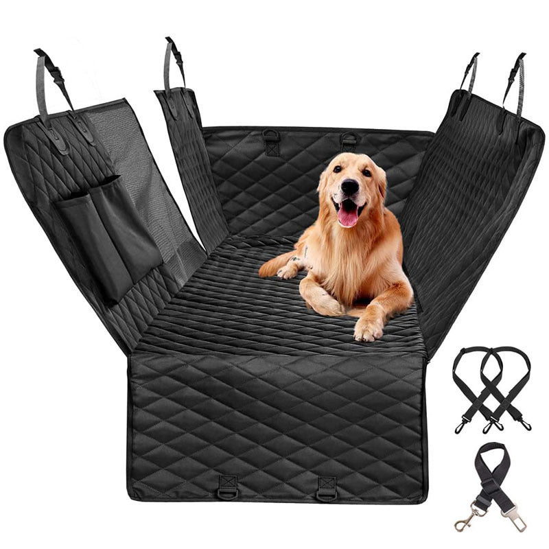 Car Seat Pet Cushion – Black with seat belt