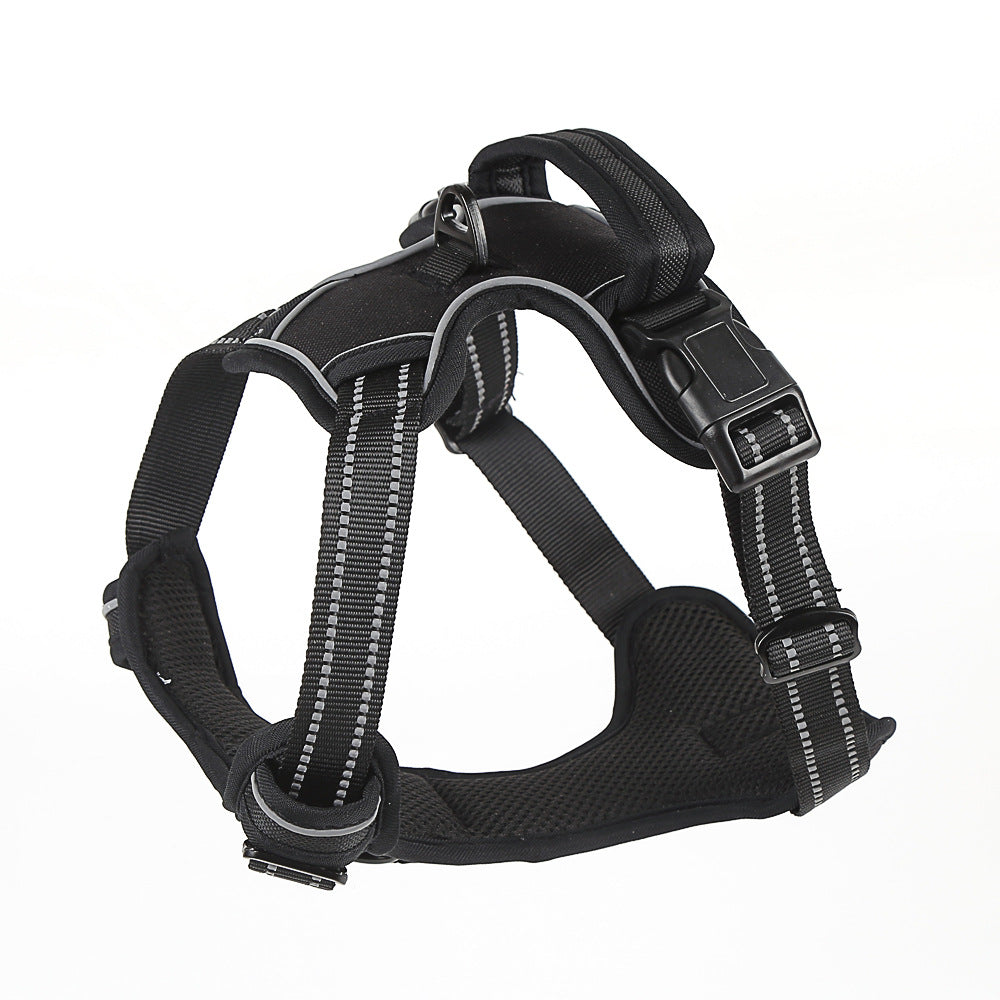 No-Pull Reflective Dog Harness – Black