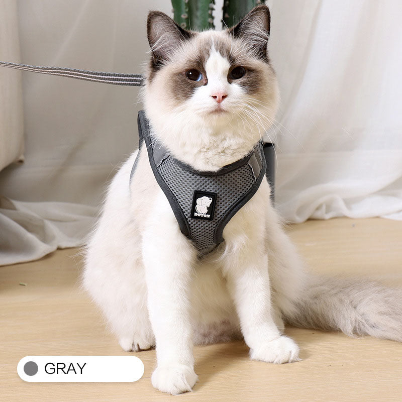 Escape-Proof Cat Harness – Grey