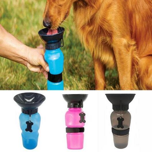 Bite-Proof Portable Pet Water Bottle – dog drinking from the bottle