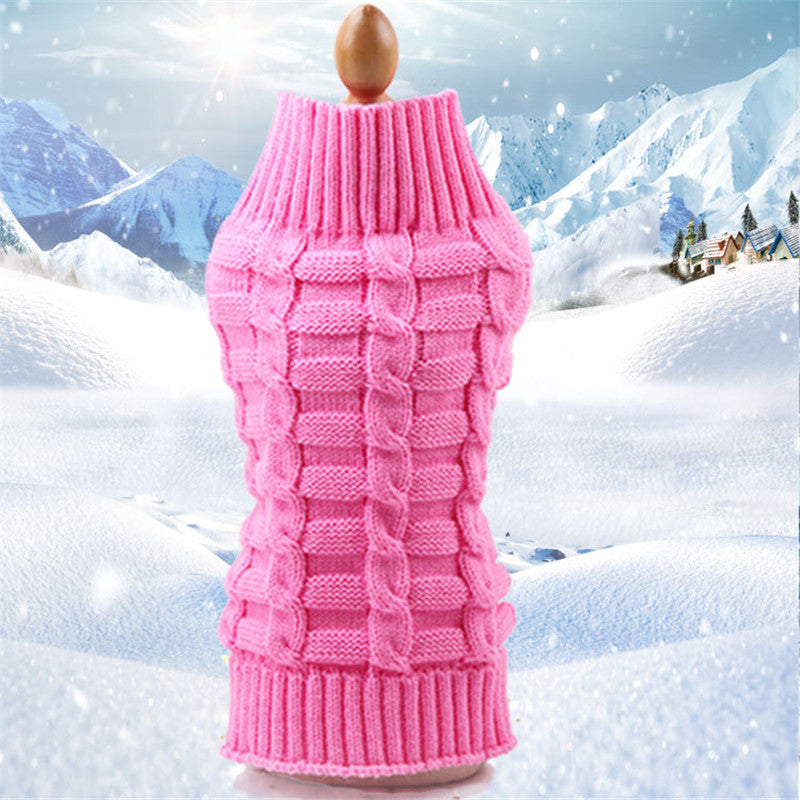 Cable Knit Pet Sweater – Pink