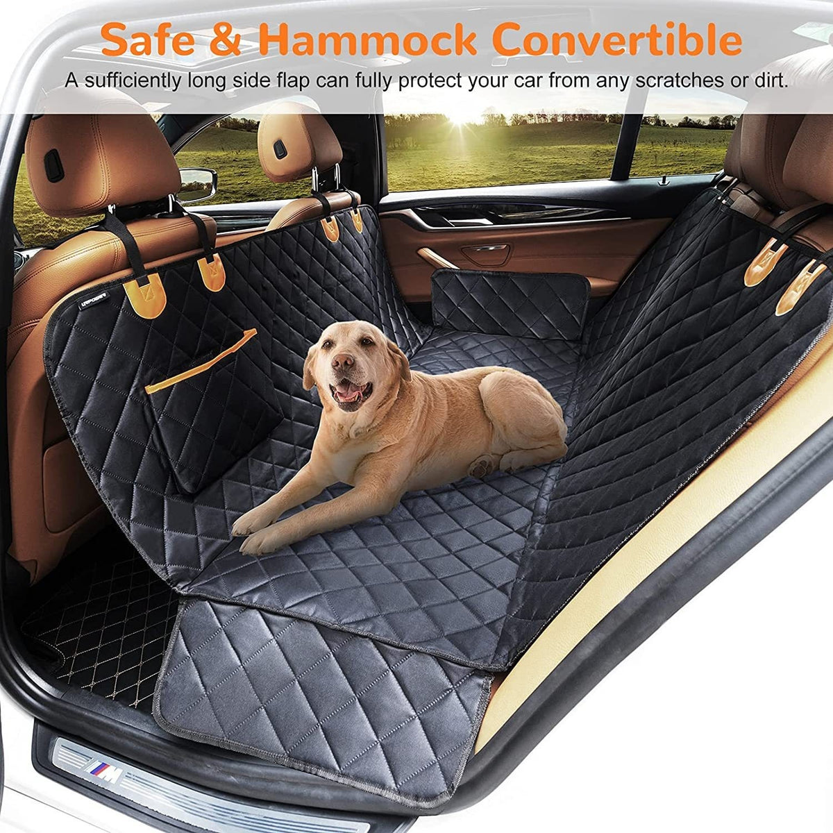 Car Seat Pet Cushion – KC22 Small Ear Bag Orange D S