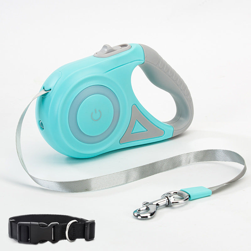 LED Retractable Dog Leash – Green 5M