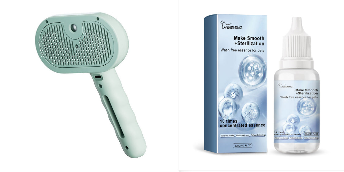 Mist Spray Grooming Comb – Green set