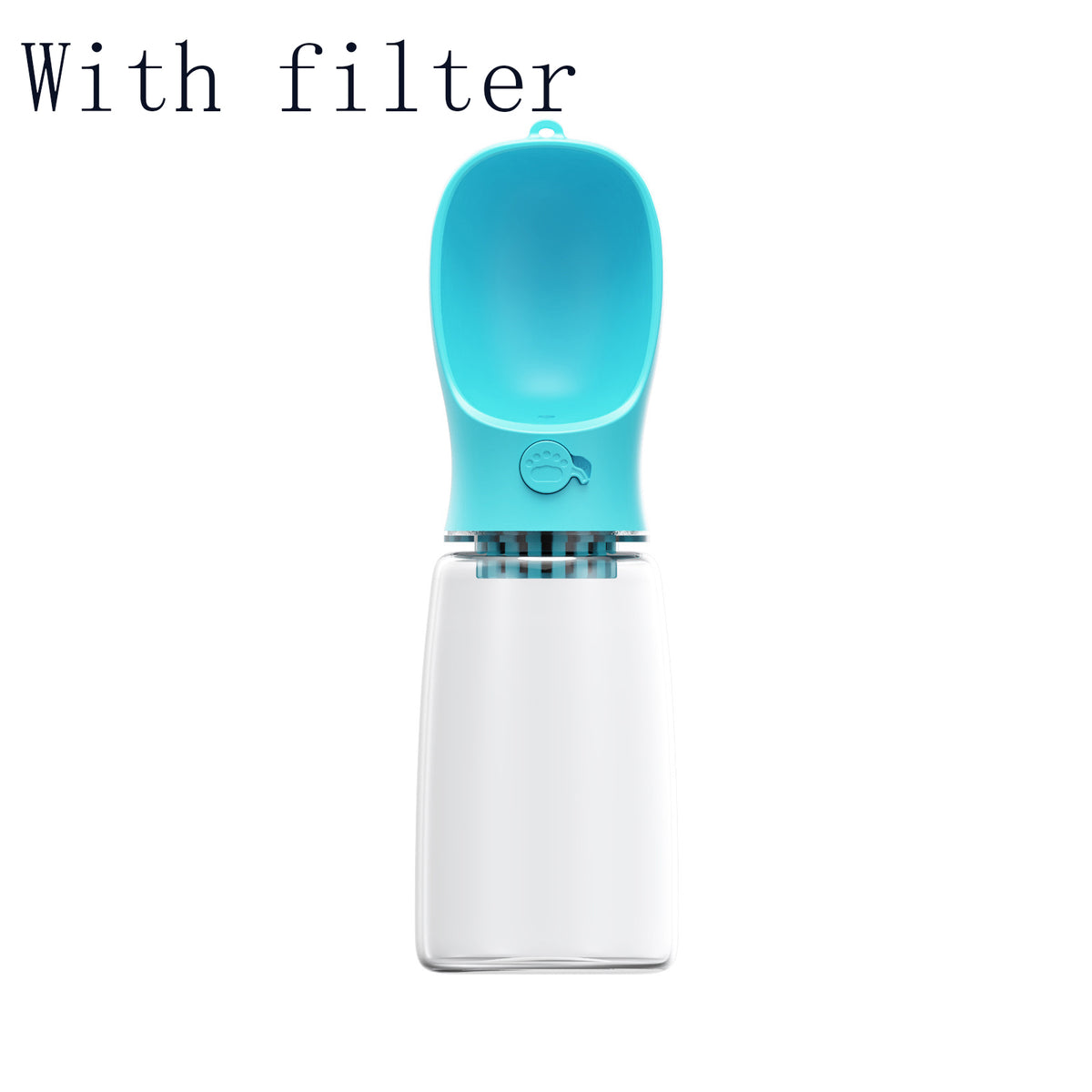 Leak-Proof Travel Pet Water Bottle – Blue with filter