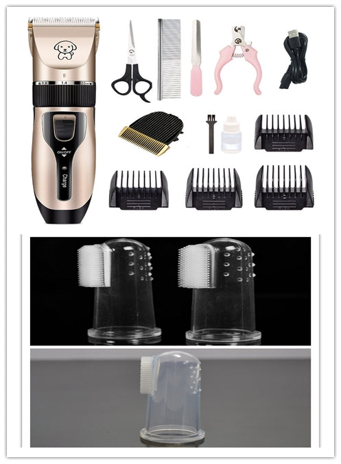 Low-Noise Pet Hair Clipper – Style D white 3pcs