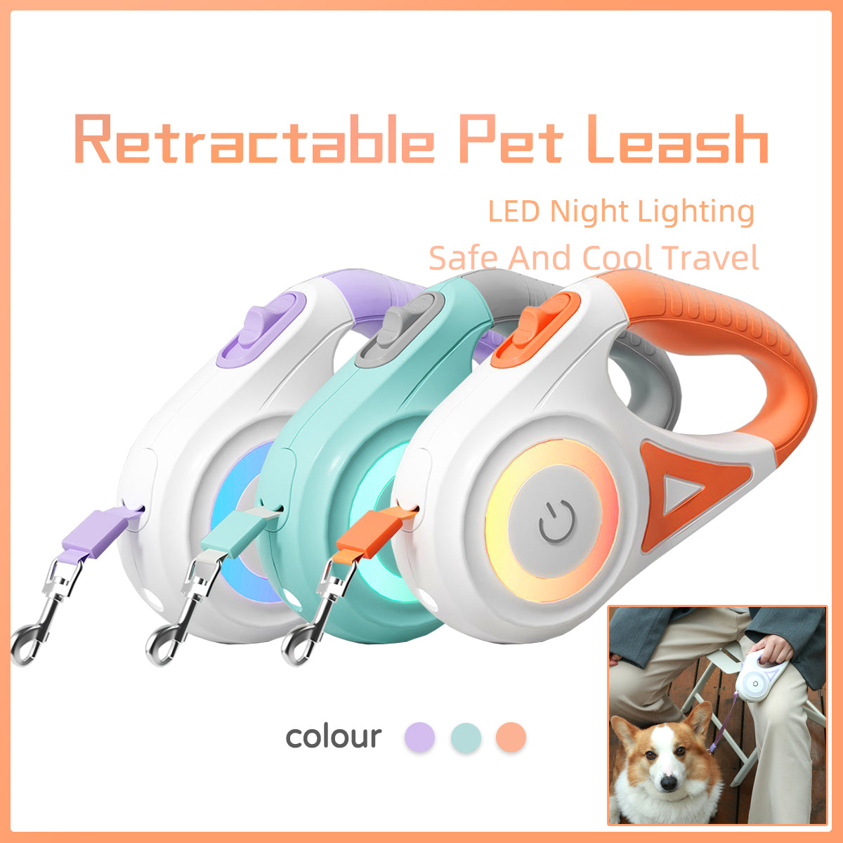 LED Retractable Dog Leash – view 10