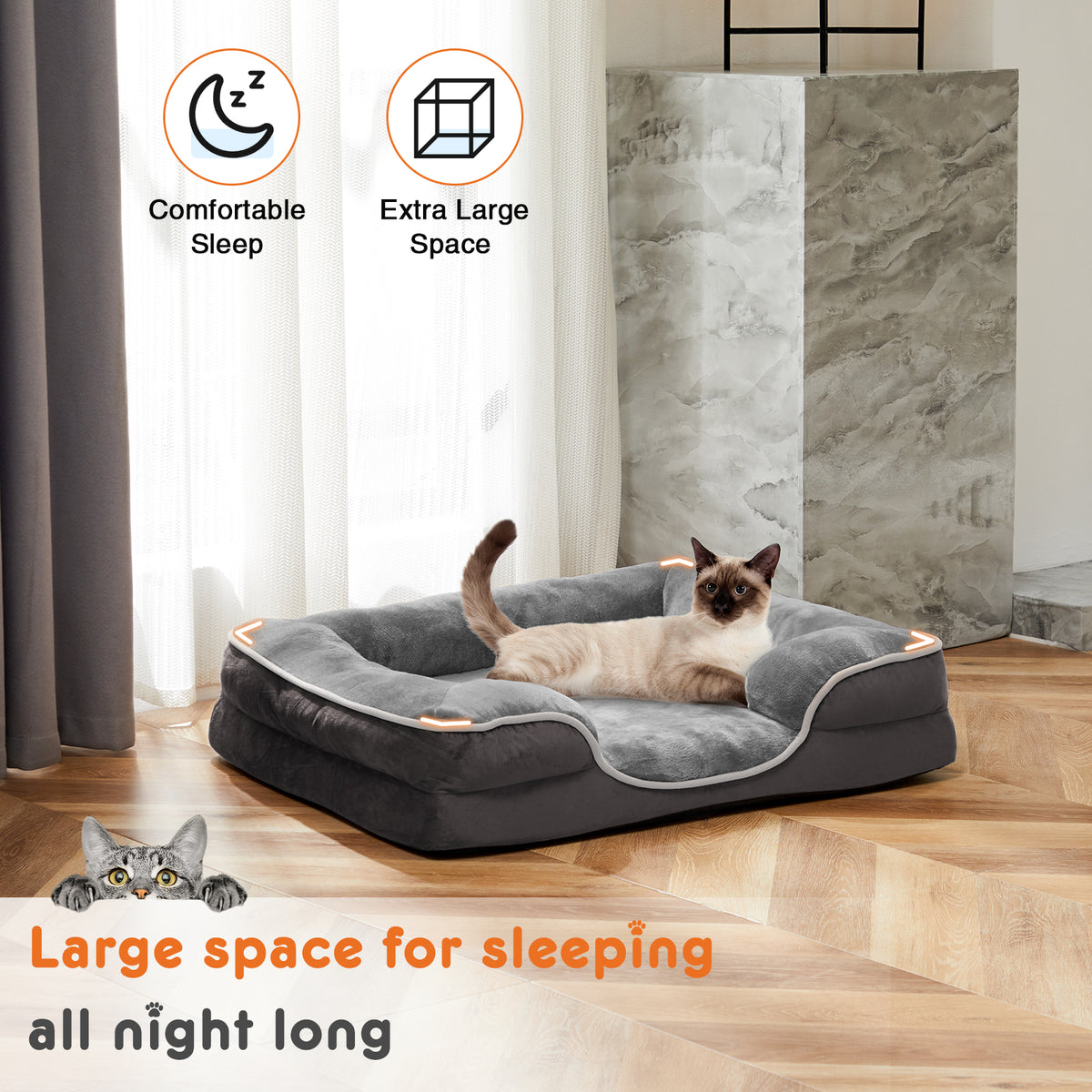 Memory Foam Orthopedic Pet Bed – view 9