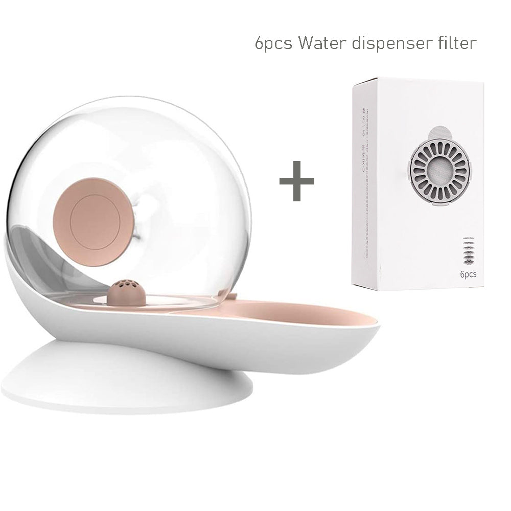 Snail Automatic Cat Water Fountain 2.8L – Pink with 6 filters