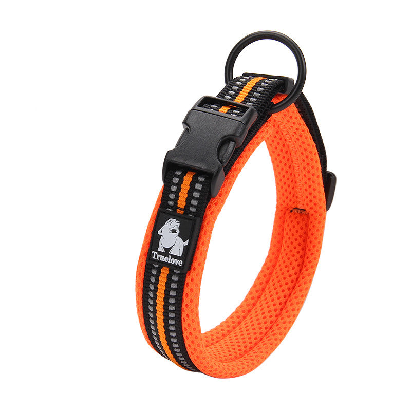 Padded Reflective Dog Collar – Orange