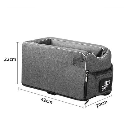 Zip-Off Car Pet Nest – Grey