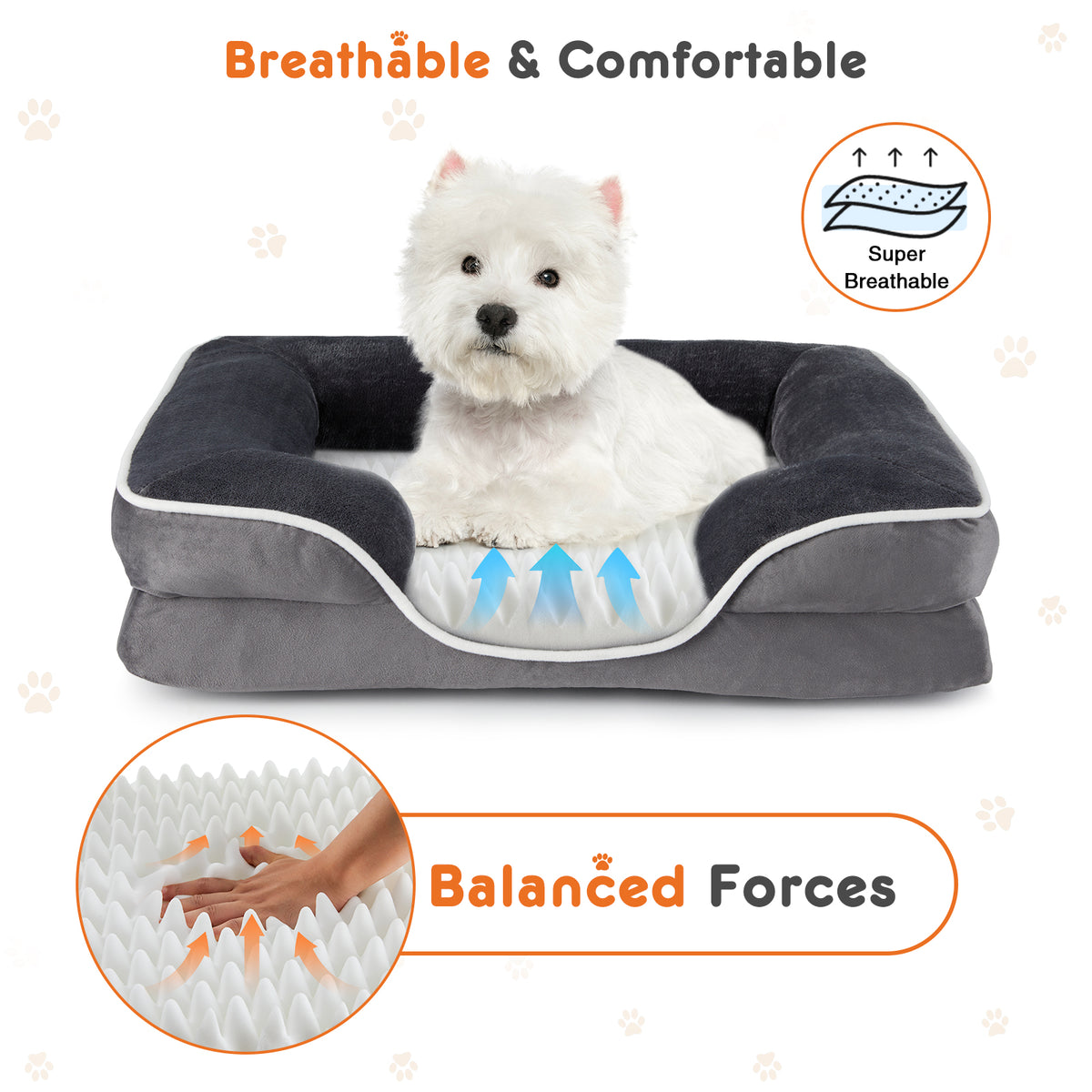 Memory Foam Orthopedic Pet Bed – view 5