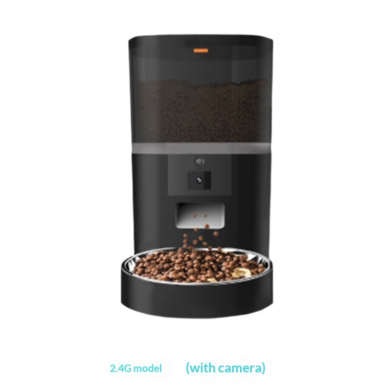 Smart Camera Pet Feeder – Black 6L