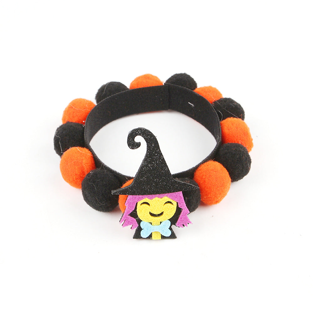 Halloween Pom-Pom Pet Collar – Little Witch