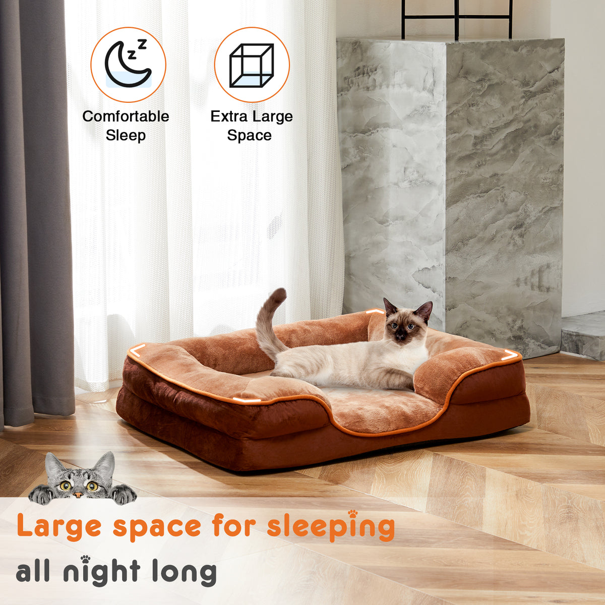 Memory Foam Orthopedic Pet Bed – view 3