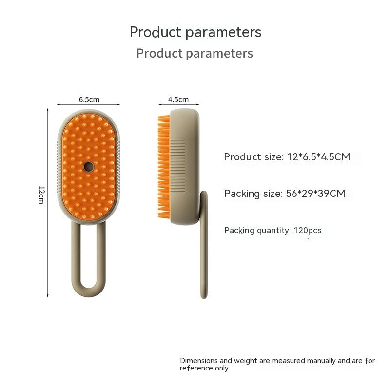 3-in-1 Steam Grooming Brush – Milk Brown2pcs