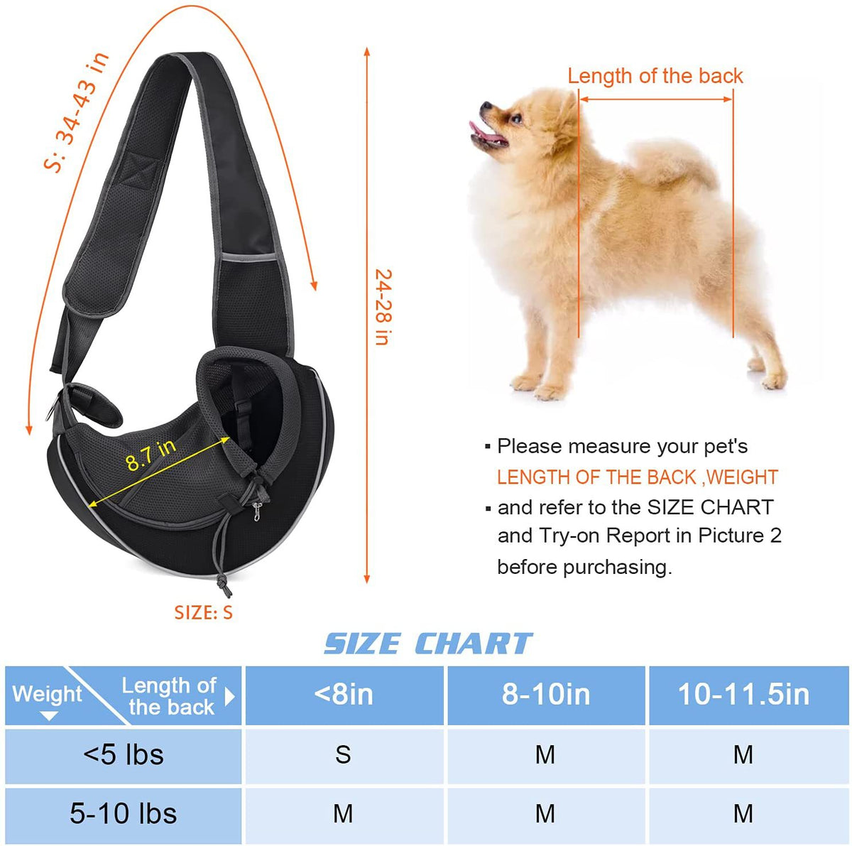 Breathable Crossbody Pet Sling – view 4
