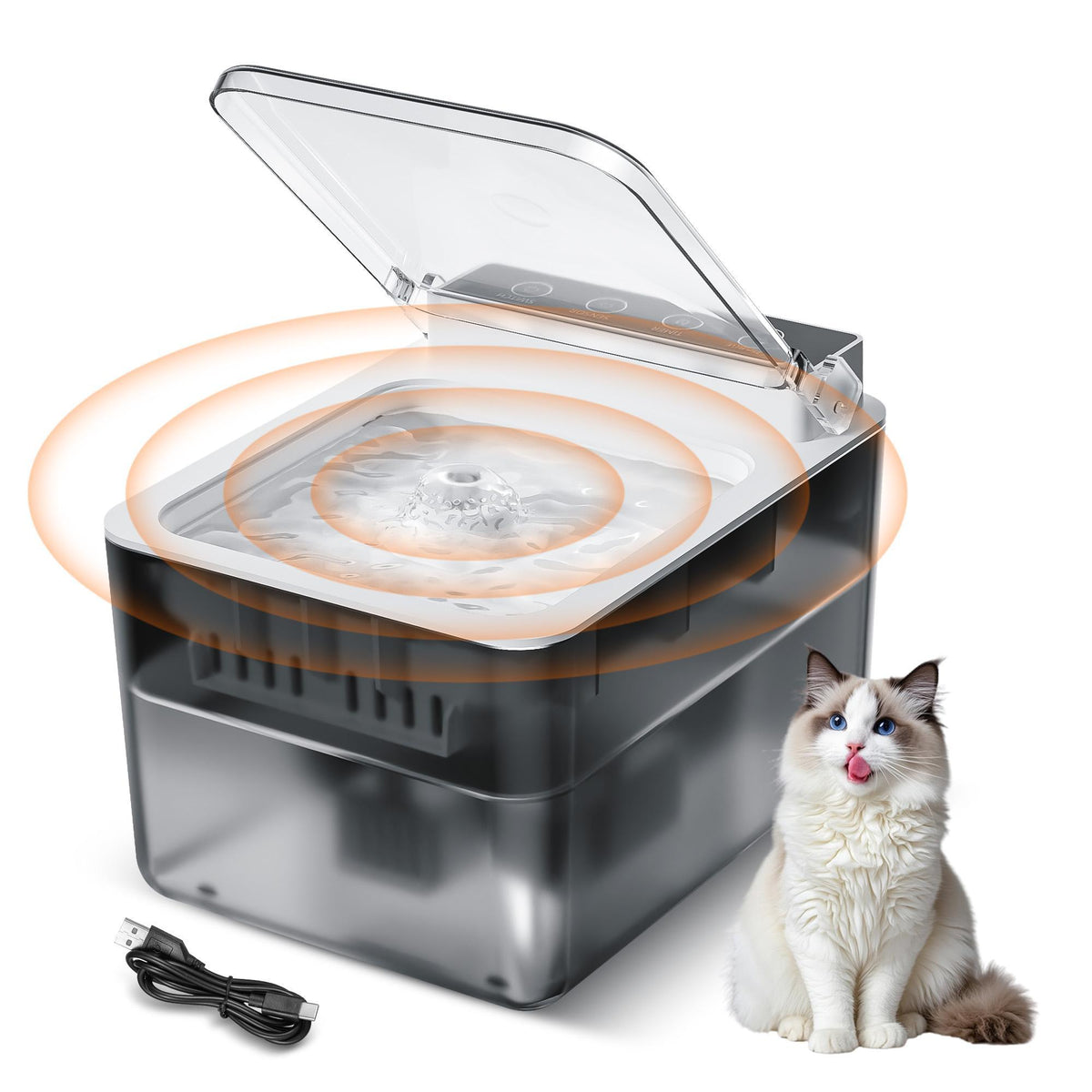 Motion-Sensor Pet Fountain – 3L