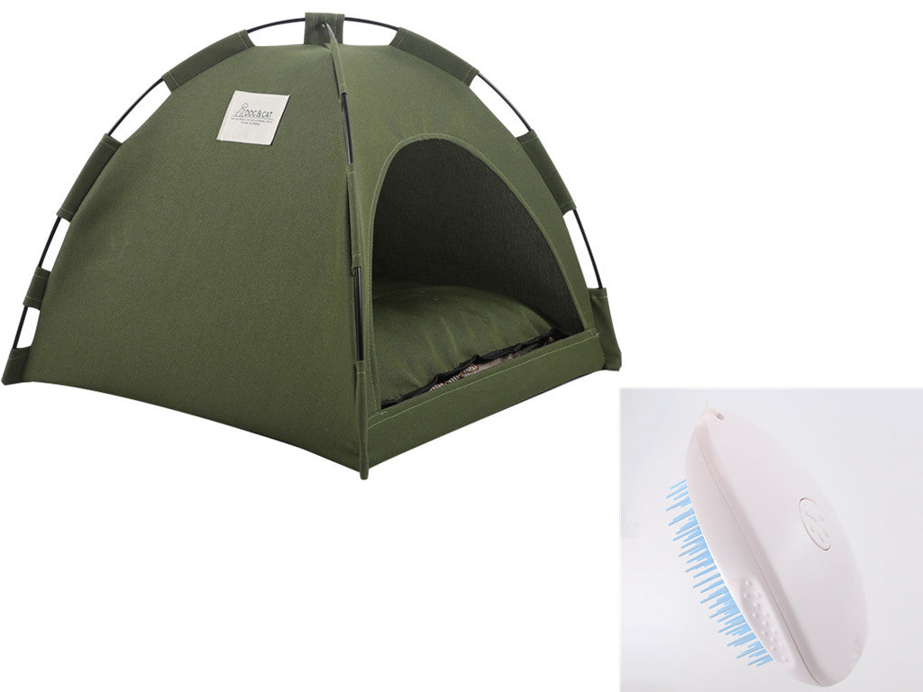 Cooling Tent Pet Bed – Military Green set