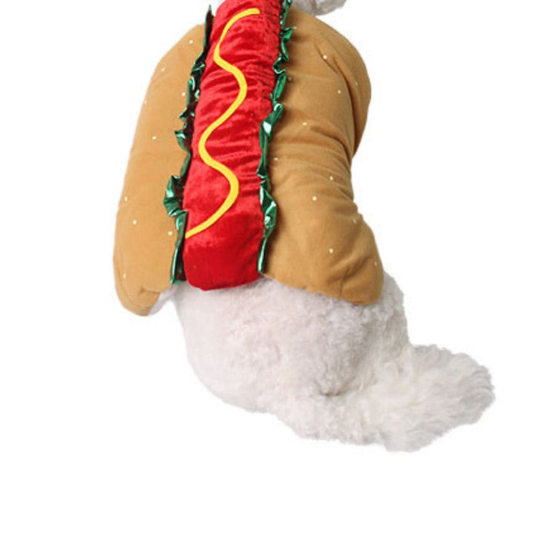 Hot Dog Pet Costume – back view on a poodle
