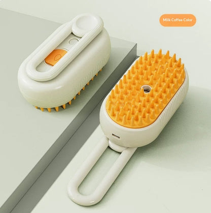 3-in-1 Steam Grooming Brush – Milk coffee