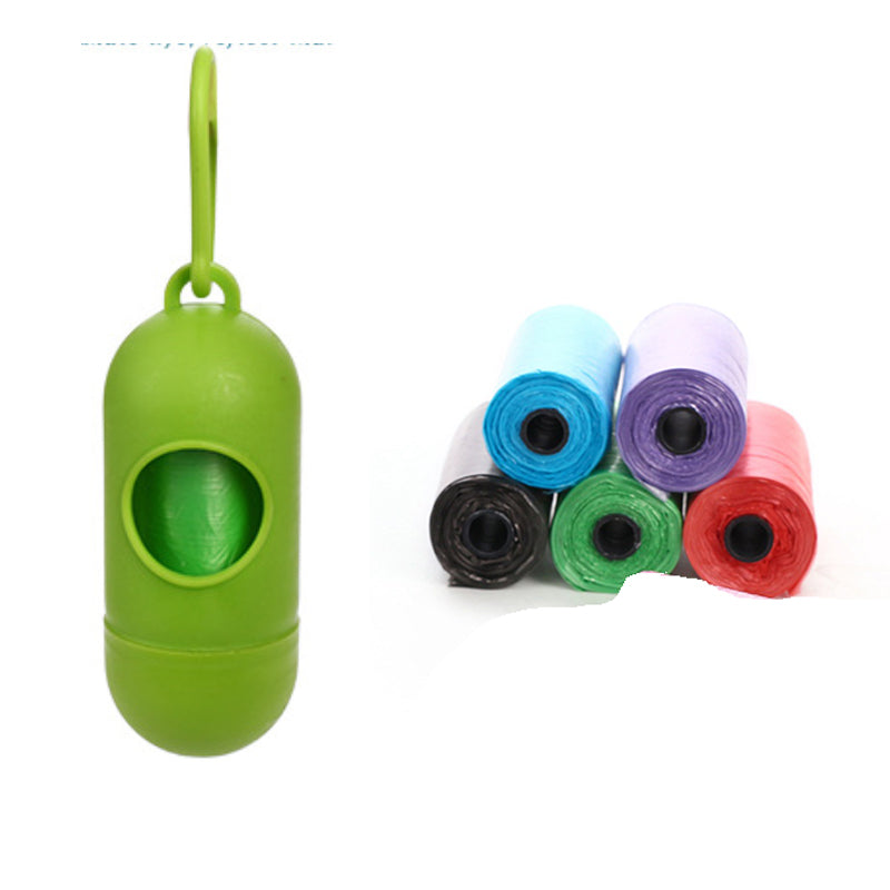 Poop Bag Dispenser with 5 Rolls – Green
