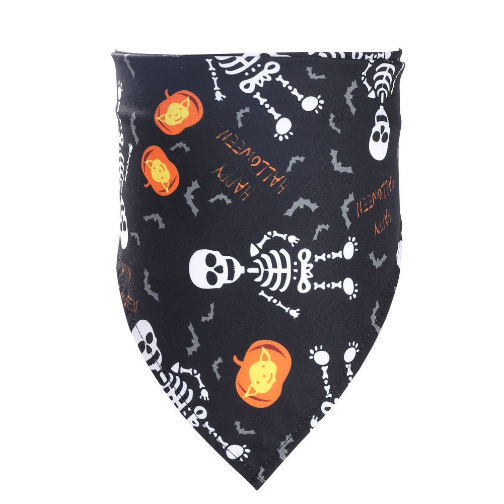 Halloween Pet Bandana – Skeletons & Pumpkins