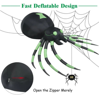 6 ft Inflatable Halloween Spider – zipper for quick deflation