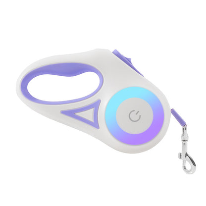 LED Retractable Dog Leash – Purple 3M