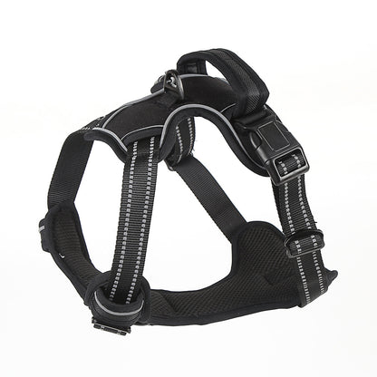 No-Pull Reflective Dog Harness – Black