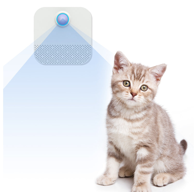 Rechargeable Litter Box Odor Eliminator with a kitten