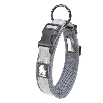 Padded Reflective Dog Collar – Grey