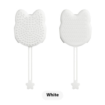 Double-Sided Grooming Gloves – White Pet Glove Brush