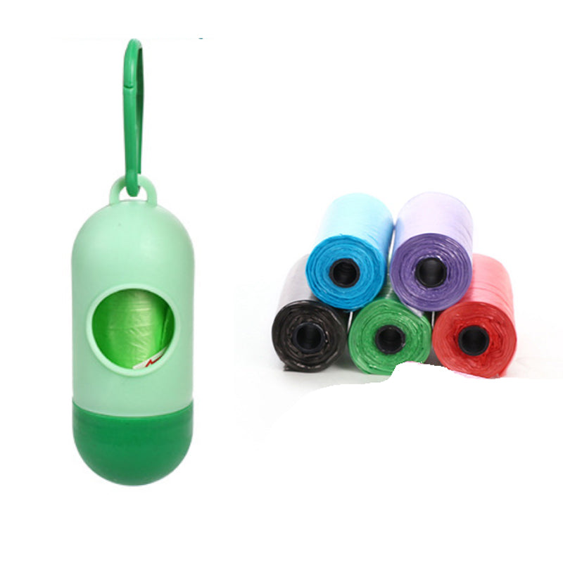 Poop Bag Dispenser with 5 Rolls – Light Green