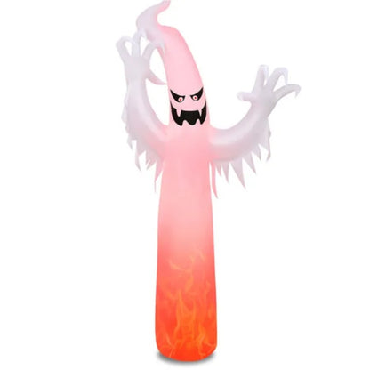12 ft Inflatable Ghost – front view with flame base