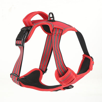 No-Pull Reflective Dog Harness – Red