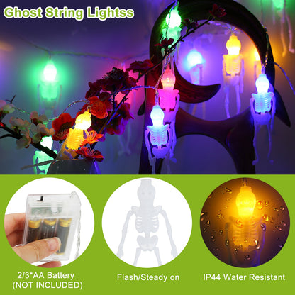 Halloween Skeleton, Skull & Hand String Lights – skeleton string