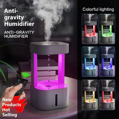 Anti-Gravity Water Drop Humidifier – Colored light