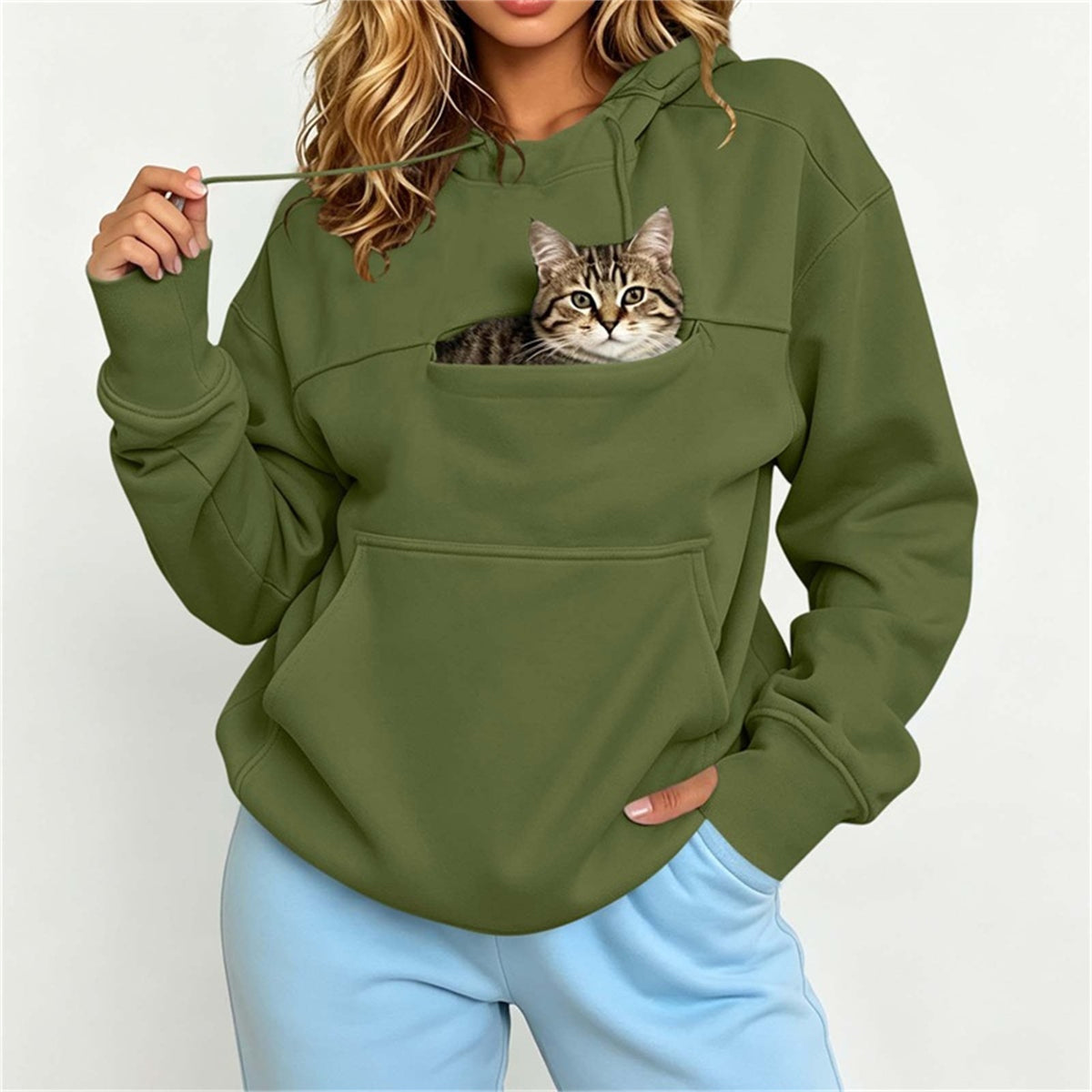 Cat Pocket Hoodie for Cat Lovers – view 3