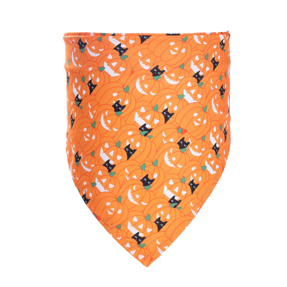 Halloween Pet Bandana – Pumpkins & Black Cats