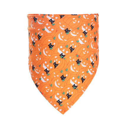 Halloween Pet Bandana – Pumpkins & Black Cats