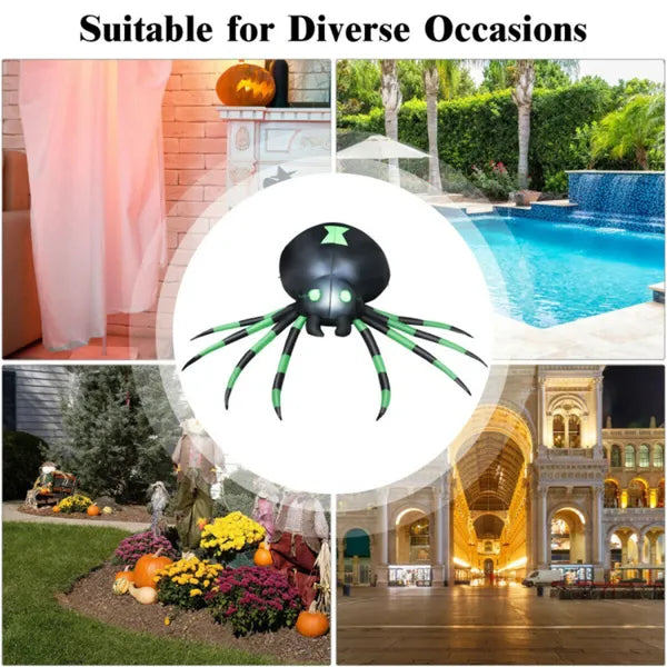 6 ft Inflatable Halloween Spider – at a pool, garden and party