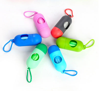 Poop Bag Dispenser with 5 Rolls – all colors