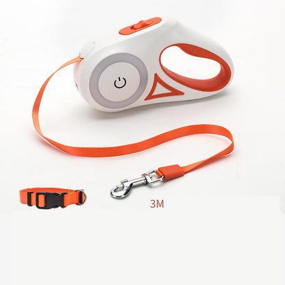 LED Retractable Dog Leash – Orange 3M