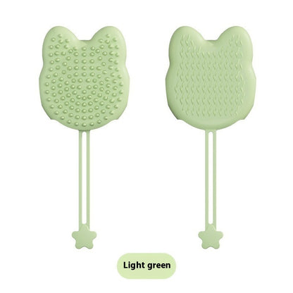 Double-Sided Grooming Gloves – Green Pet Glove Brush