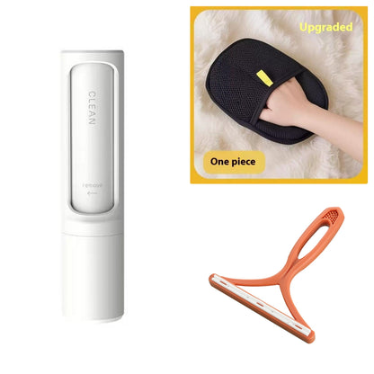Reusable Pet Hair Remover Roller – White set