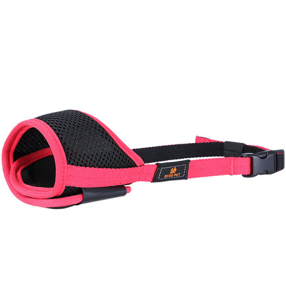 Soft Mesh Dog Muzzle – Red