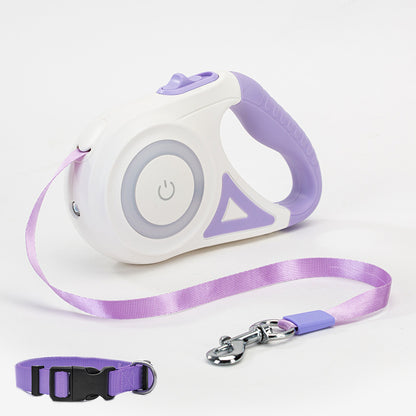 LED Retractable Dog Leash – Purple 5M