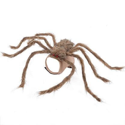 Halloween Spider Pet Costume – Brown, top view
